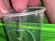 Pissing and edging my seven inch cock