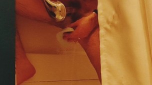 spying on trans cumming quick in shower from hard fast fucking