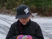 Winter time Public Tampon Insertion - Plastic Applicator 6/16