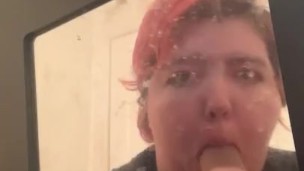 Dumb bitch chokes on 7inches. 
