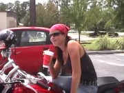 Two Babes get fucked HARD on motorcycles by The Original MILF Hunter 3/16