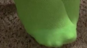 Teen girl feet after class pov 