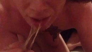 Swallowing his cock while I finger his asshole - PornDonky