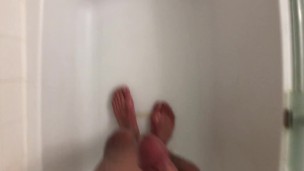 Having Fun With My Self In the Shower Guy
