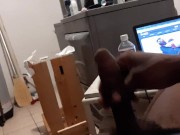 Young BBC uncircumcised masterbation load of cum