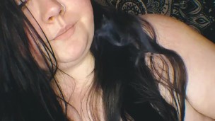 BBW smoking and playing with tits again