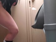 Nerdy Faery's Power Piss MESS At The Urinal 7/16