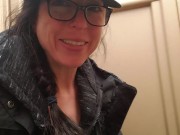 Nerdy Faery's Power Piss MESS At The Urinal 9/16