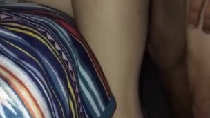 Teasing and getting her pregnant pussy wet