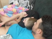 She Lazily Fondles me as We Watch Our Own Porn