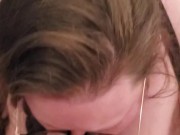 Roommates boyfriend cums on my tits bbw glasses 2/16