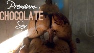 Chocolate milfs - We made a mess - hot chocolate sex in a public wellness spa-magicmintcouple