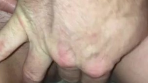 Hot MILF’s Pussy & Clit rubbed by her Husband’s fingers as she takes a piss