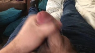Almost caught jerking off by step brother 