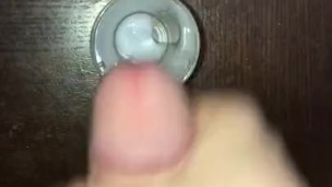 Almost caught Big dick straight amateur loud orgasm cum fills glass