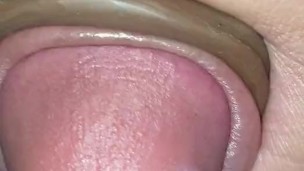 THICK COCK FUCKING A TIGHT BURNETT PUSSY TOY