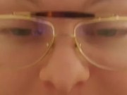 Glasses Guy Licks His Lips For You