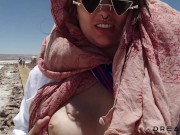 Porn inside an abandoned Bus in DESERT -Amateur Porn Vlog 2 15/16