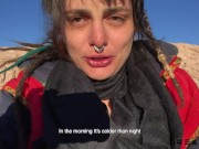 Porn inside an abandoned Bus in DESERT -Amateur Porn Vlog 2 3/16