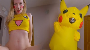 Pikachu teen used her riding skills to get impregnated! Super effective!