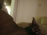 Stroking my big black cock