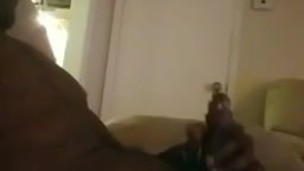 Stroking my big black cock
