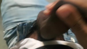 Playing with my uncut curved black cock (POV - sri lanka)