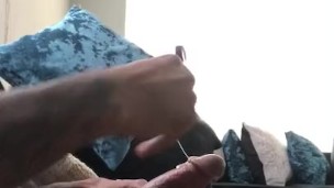  stroking BBC with big cum shot 