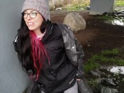 Trashy Chick Pisses Under The Bridge 3/16