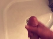 Cumming in the shower