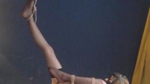 Office Sissy in Bondage with Plug