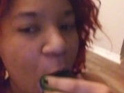 Make a Cucumber cum  - Screenshot 12 of 16 - Blowjob