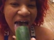 Make a Cucumber cum  - Screenshot 15 of 16 - Blowjob