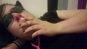 Smoking Fetish Trashy Goth Transgender Plus Pink Medical Role Play