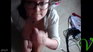 A lot of cum on her face