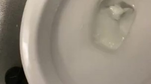Got really horny in public toilets cum everywhere 