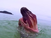 Nude underwater Shooting in Thailand big boobs in water