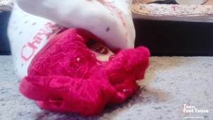 Socks Foot Fetish and playing with Dirty Panties