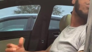 SMOKEPOLEBOY CAUGHT JACKING BIG BLACK COCK IN PUBLIC. 
