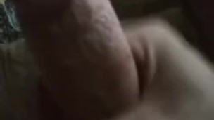 Stroking hard aching cock on camera for you