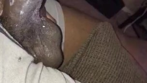 Caught by step sister stroking my dick