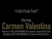 4 Girl Orgy! Carmen Valentina, Heather C Payne, Ruby Rhodes! 1/16