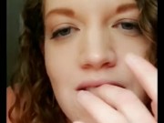 Redhead Milf Gives Herself A Quick Orgasm 