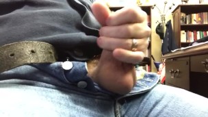 Edging My Thick Cock While At Work - Risky Public Masturbation