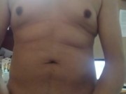 Skinny boy with hard cock