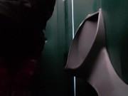 Porta Potty Urinal Piss Wearing My Rainbow Gloves! 7/16