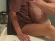 fit asian girl orgasming on big white dick in bathroom pt. 1 7/16