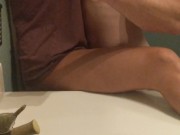 fit asian girl orgasming on big white dick in bathroom pt. 1 8/16