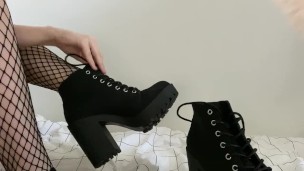 sexy black heel play 