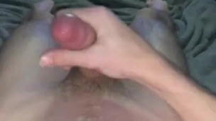 Big solo cum - almost caught